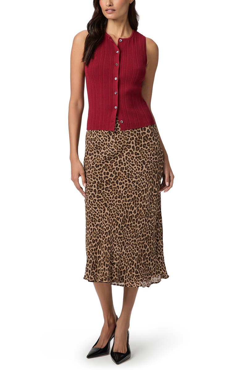 PAIGE Cicely Silk Midi Skirt, Alternate, color, Natural Multi