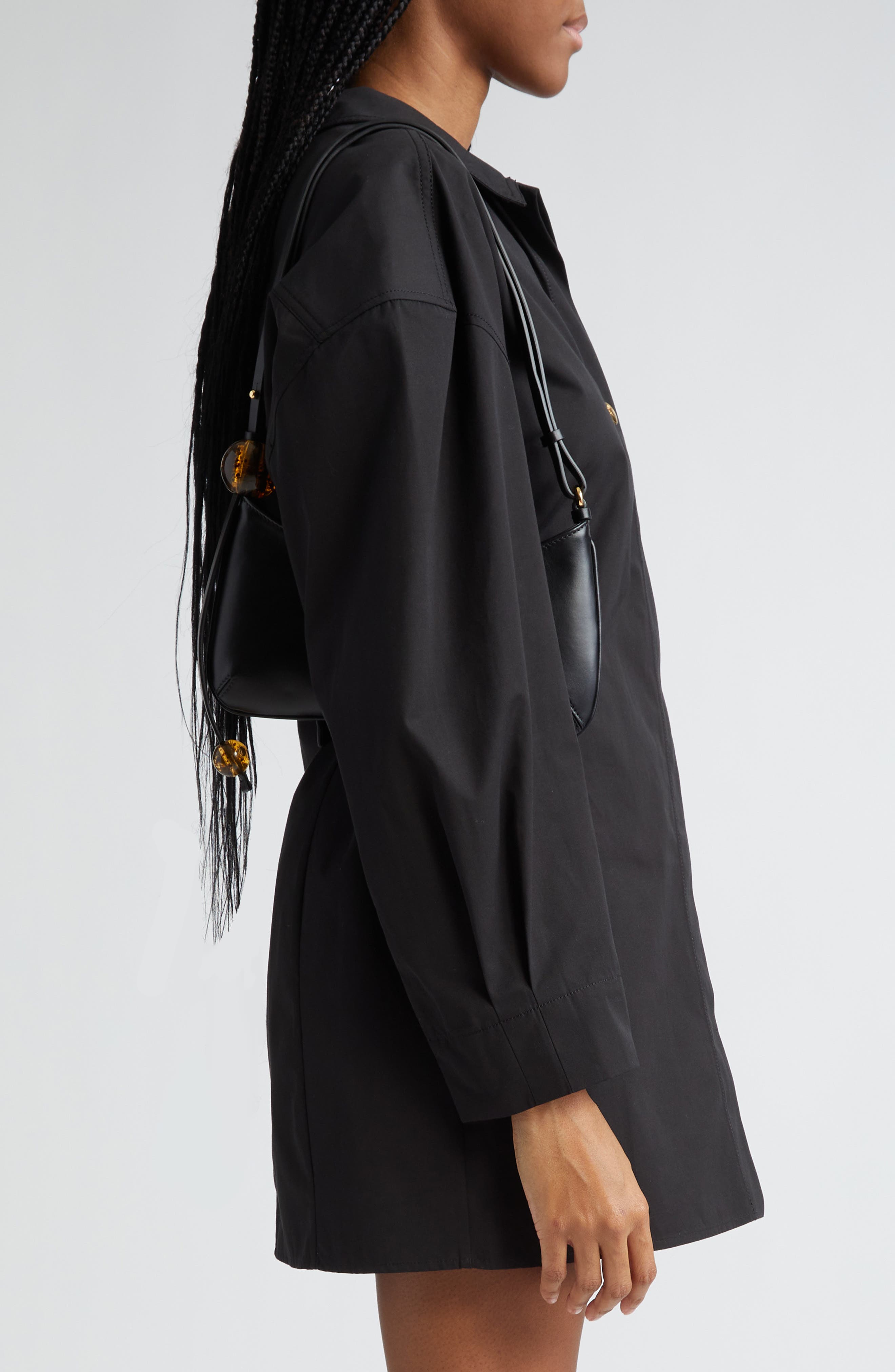 Jacquemus Le Bisou Leather Shoulder Bag, Alternate, color, 