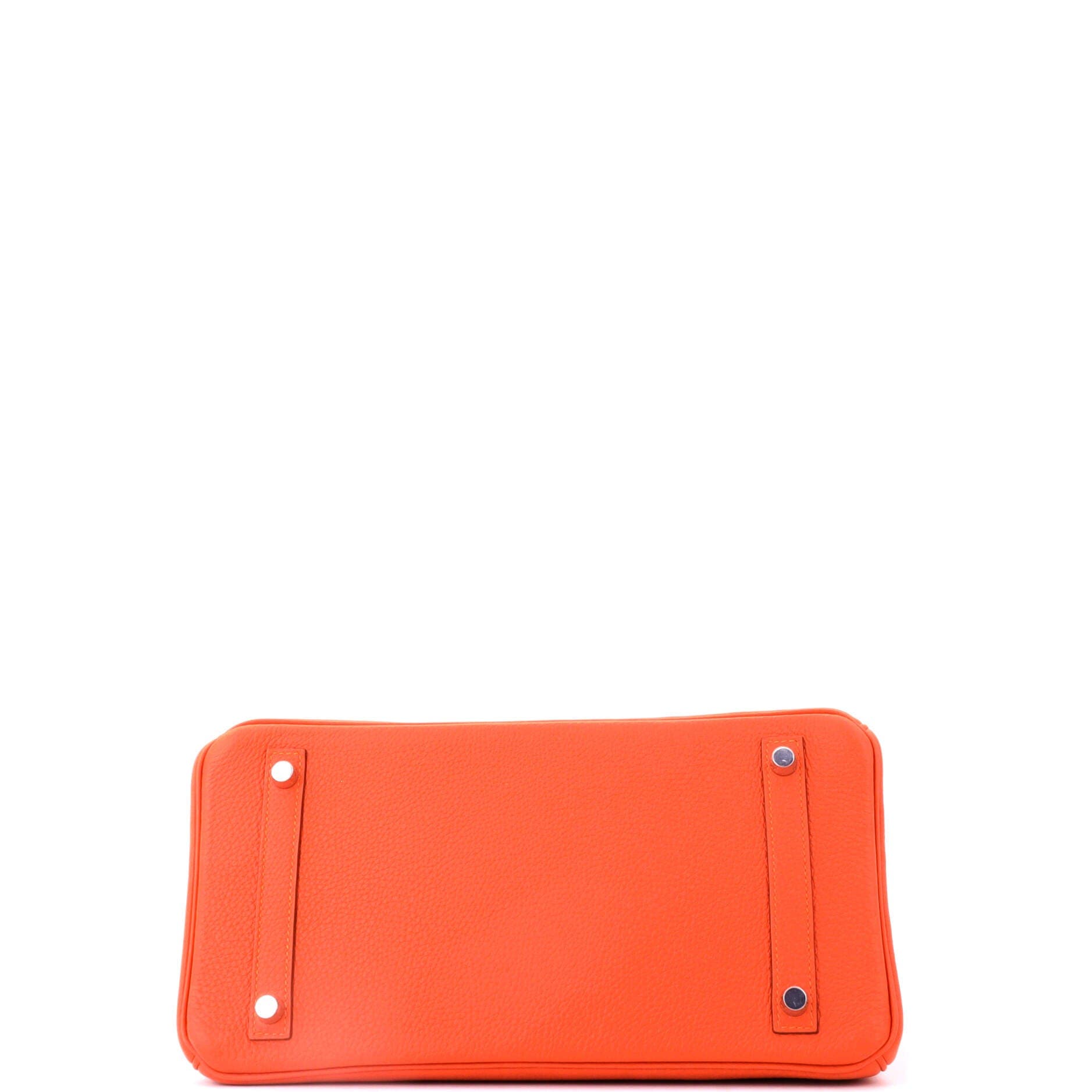 Pre-Owned Hermes Birkin Handbag Orange Togo with Palladium Hardware 30, Alternate, color, Feu