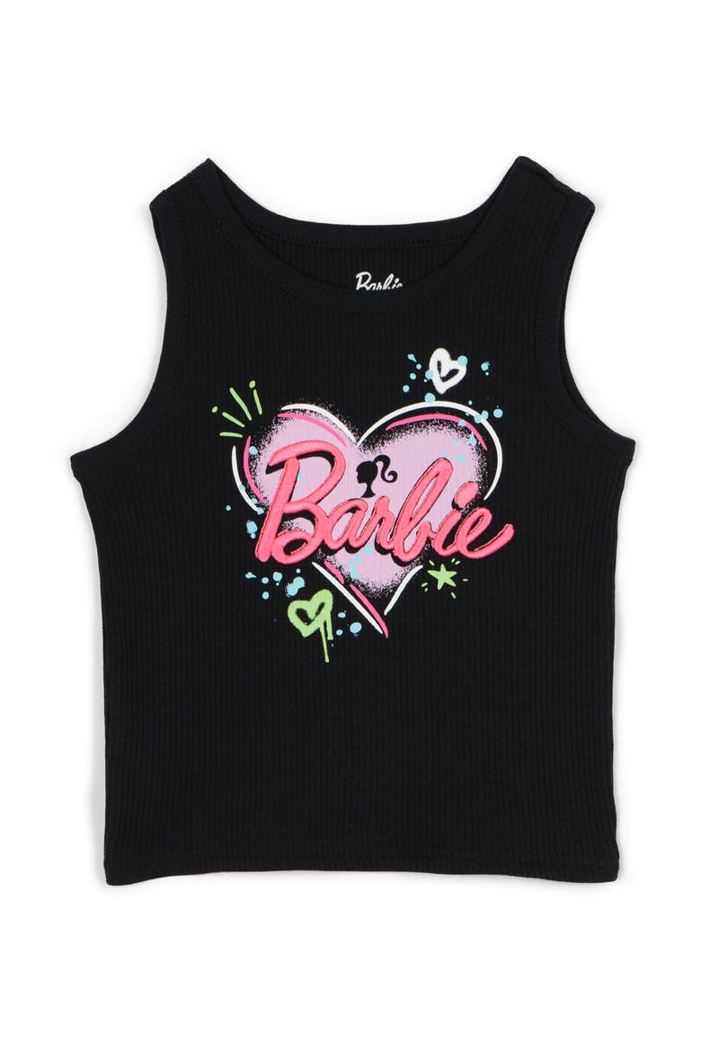 2-Piece Sleeveless Tank Top and Shorts Set, Alternate, color, Black Neon Pink