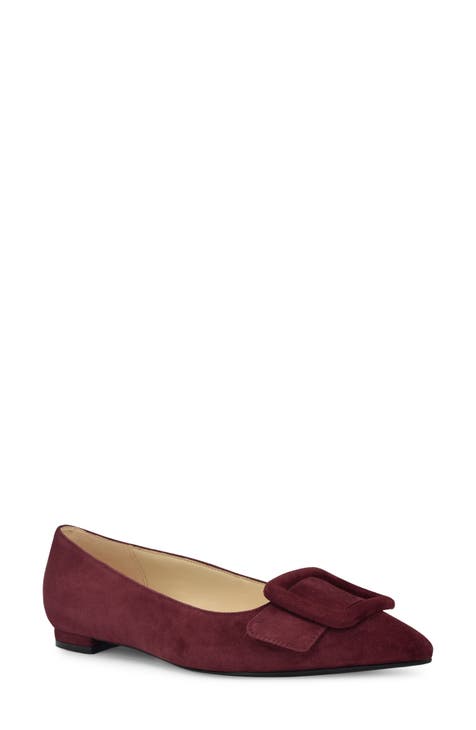 Burgundy orders flats wedding