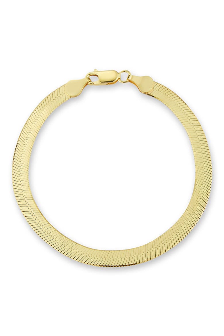 Herringbone Chain Anklet, Main, color, GOLD