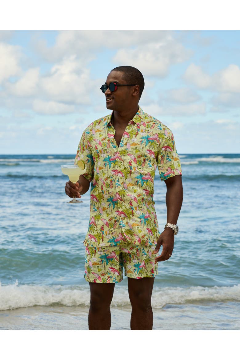 Margaritaville by Kenny Flowers - Welcome to Margaritaville - Lime - Short Sleeve Shirt, Alternate, color, Green
