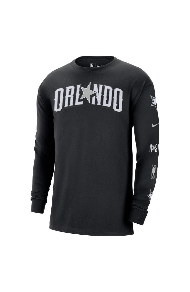 Nike Men's Nike Black Orlando Magic 2023/24 City Edition Max90 Expressive Long Sleeve T-Shirt, Alternate, color,