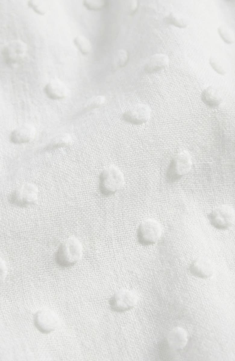 Modenaire Textured Sleeveless Drop Waist Mini Dress, Alternate, color, White