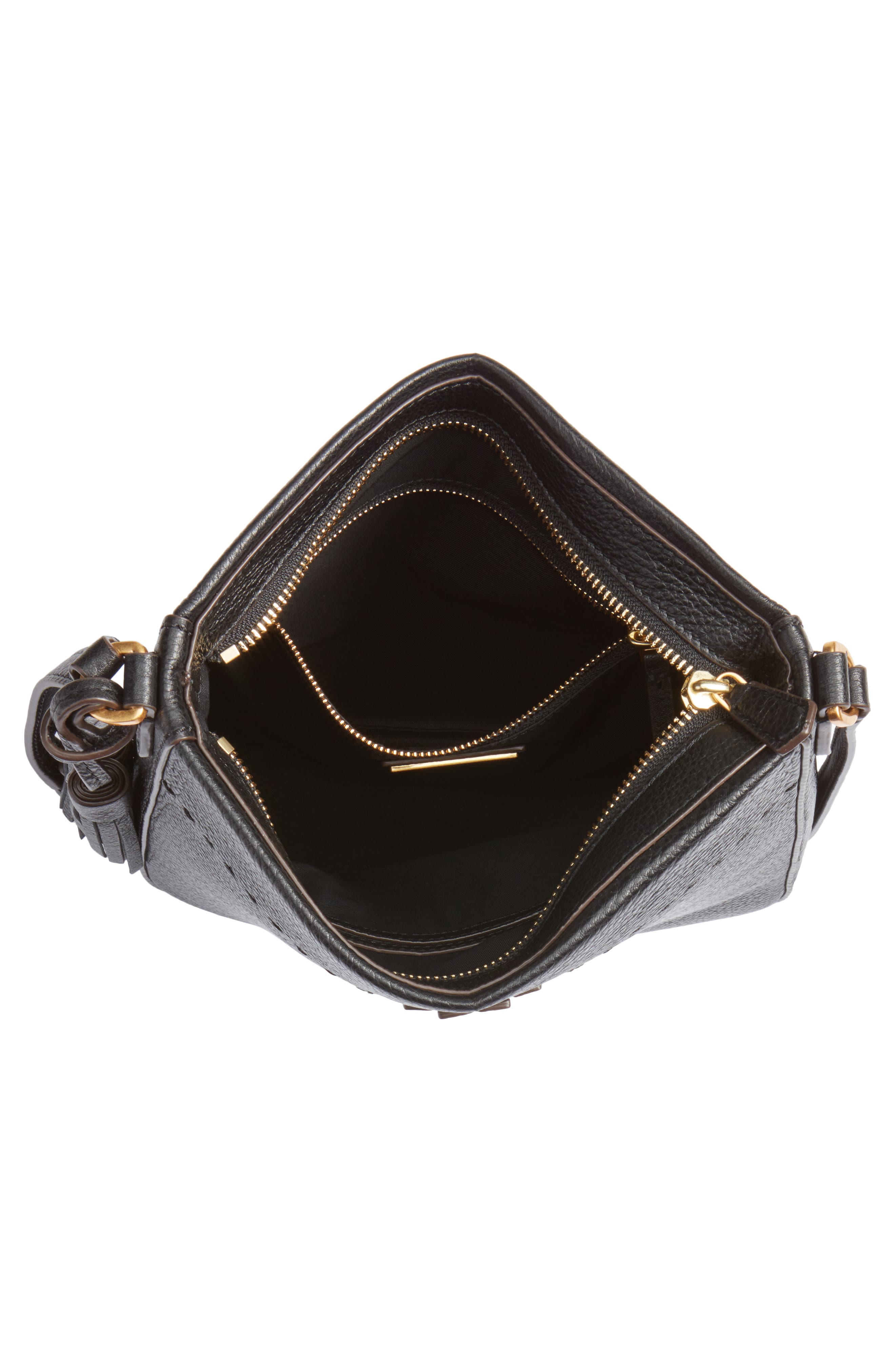 McGraw Leather Crossbody Tote, Alternate, color, BLACK