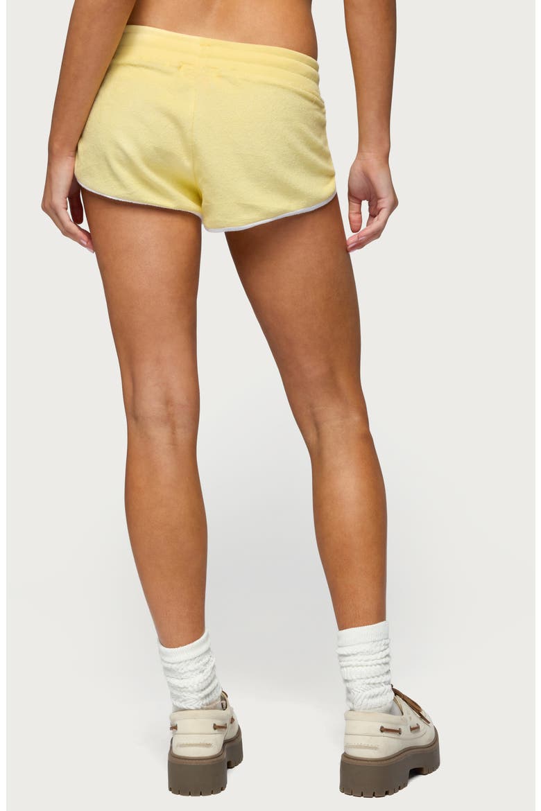 Madilyn Terry Cloth Shorts, Alternate, color, YELLOW