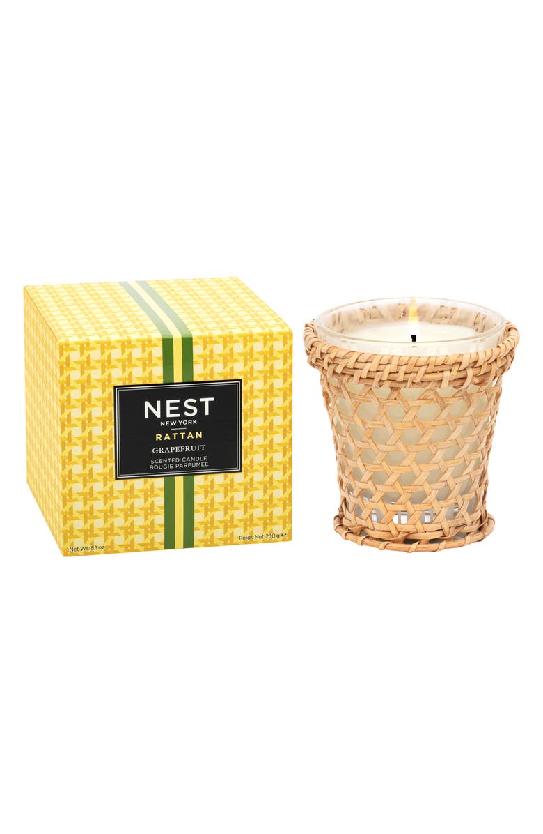 NEST New York Rattan Grapefruit Scented Candle, Alternate, color, 