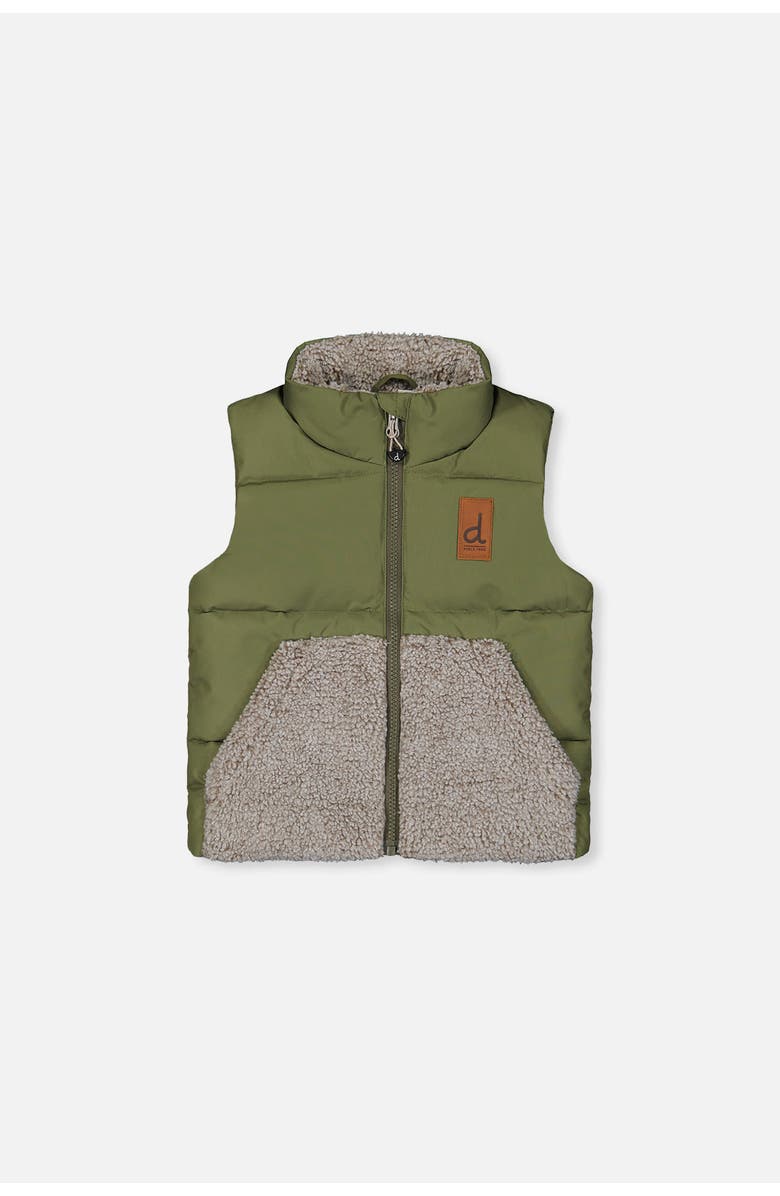Deux par Deux Sleeveless Quilted Fleece Pocket Mid-Season Vest, Main, color,