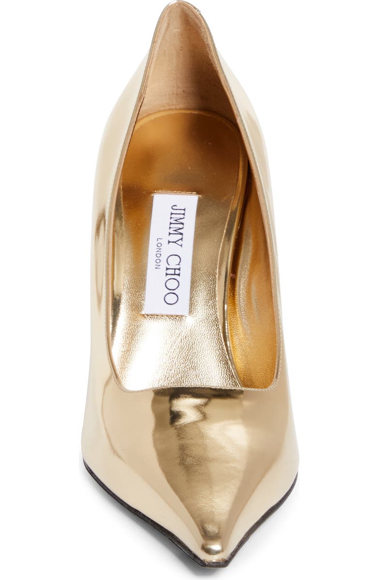 Jimmy Choo Ixia Metallic Pointed Toe Pump, Alternate, color, Gold