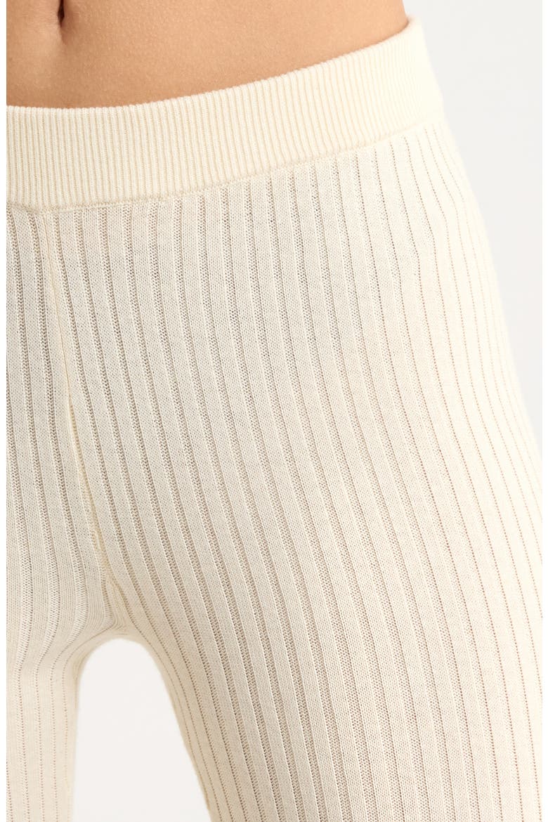 Colette Cozy Cotton Blend Rib Pajamas, Alternate, color, BISCUIT