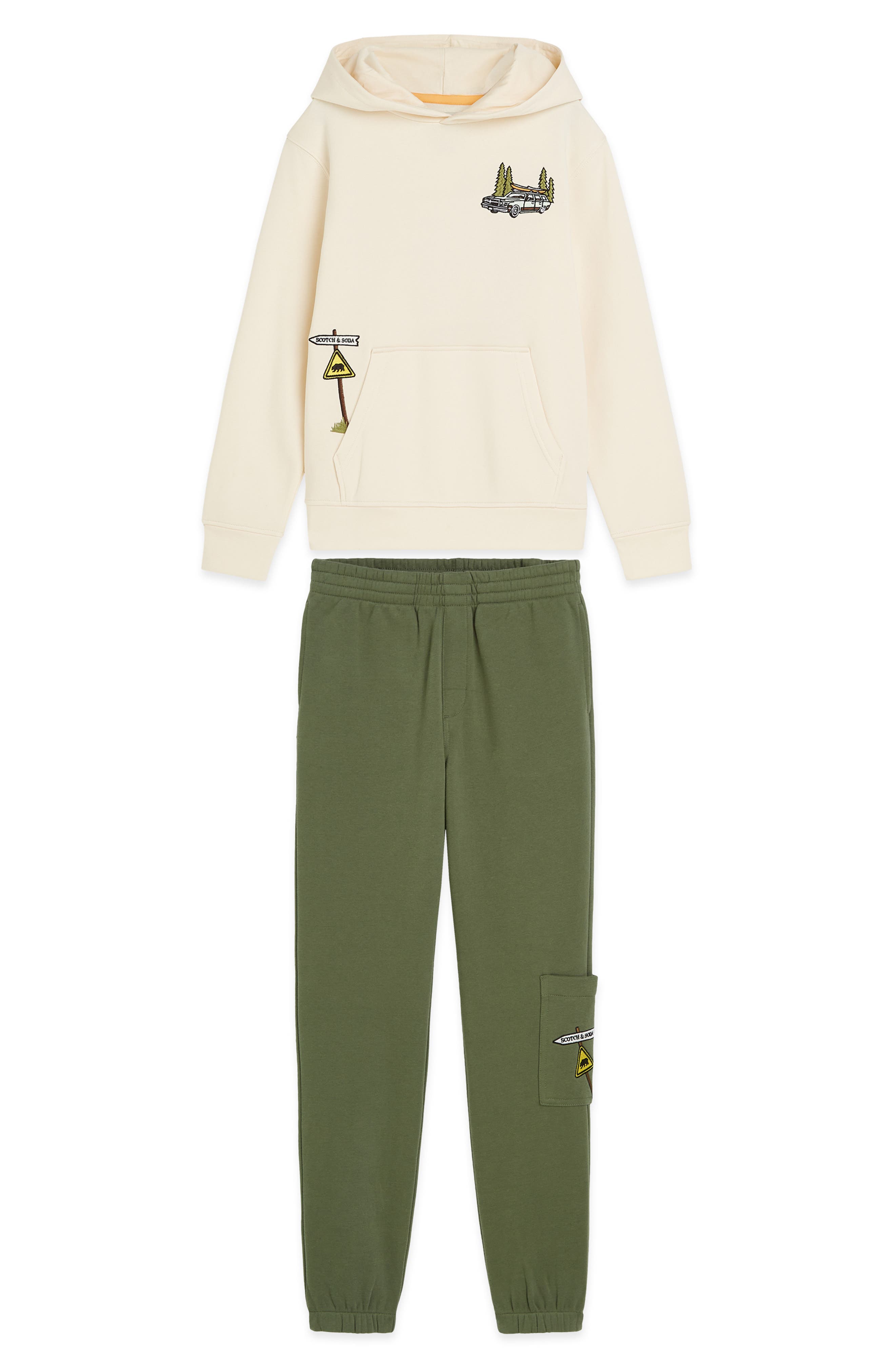 Kids' Embroidered Hoodie & Joggers Set