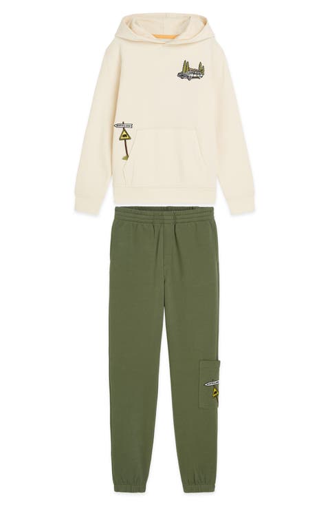 Kids' Embroidered Hoodie & Joggers Set