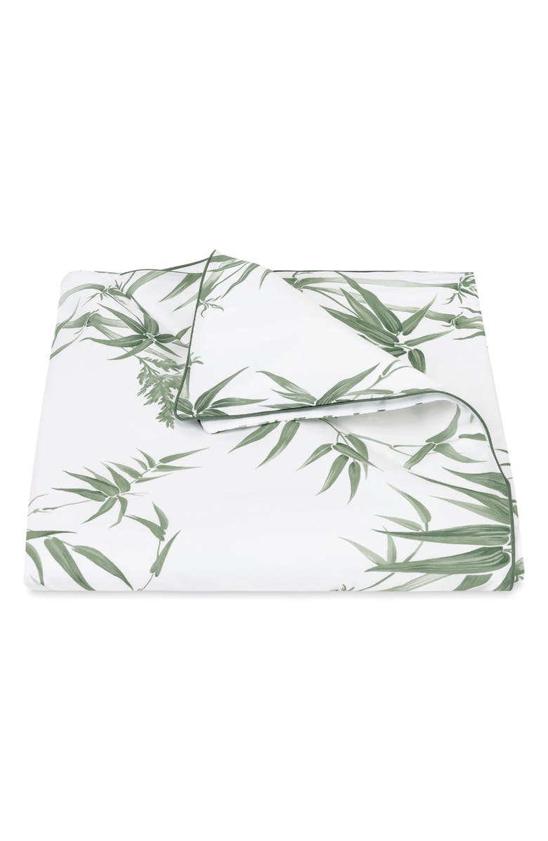 Matouk Dominique Percale Duvet Cover, Main, color, Palm