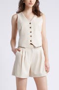 Nordstrom Textured Button-Up Vest