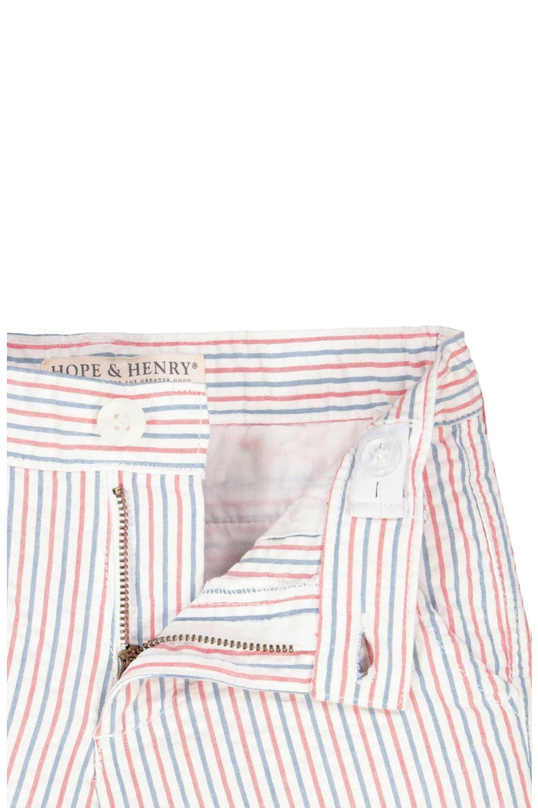 Baby Boys' Organic Seersucker Short, Infant, Alternate, color, Red and Blue Seersucker