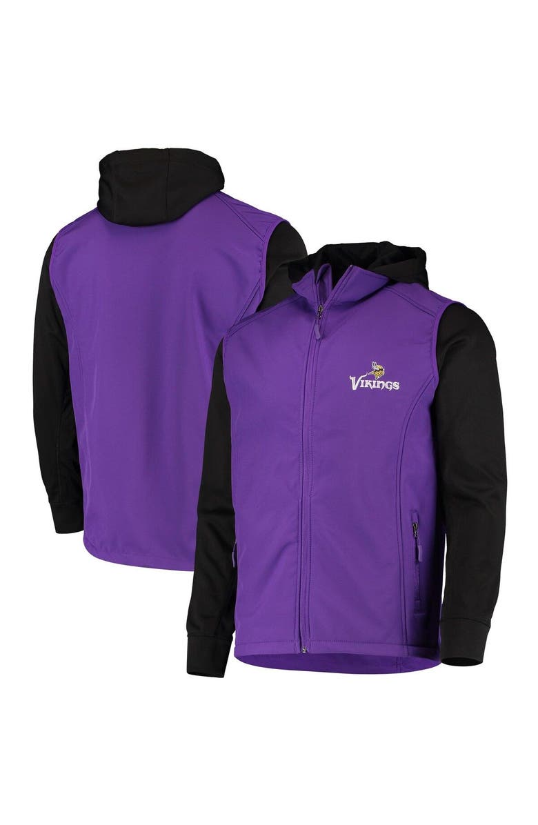 DUNBROOKE Men's Dunbrooke Purple/Black Minnesota Vikings Alpha Full-Zip Jacket, Alternate, color,