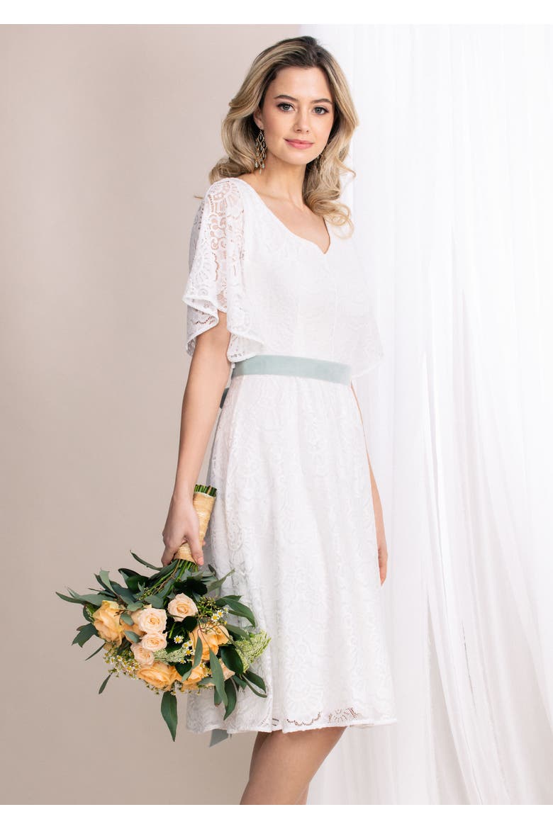 Beth Dress, Alternate, color, Ivory White