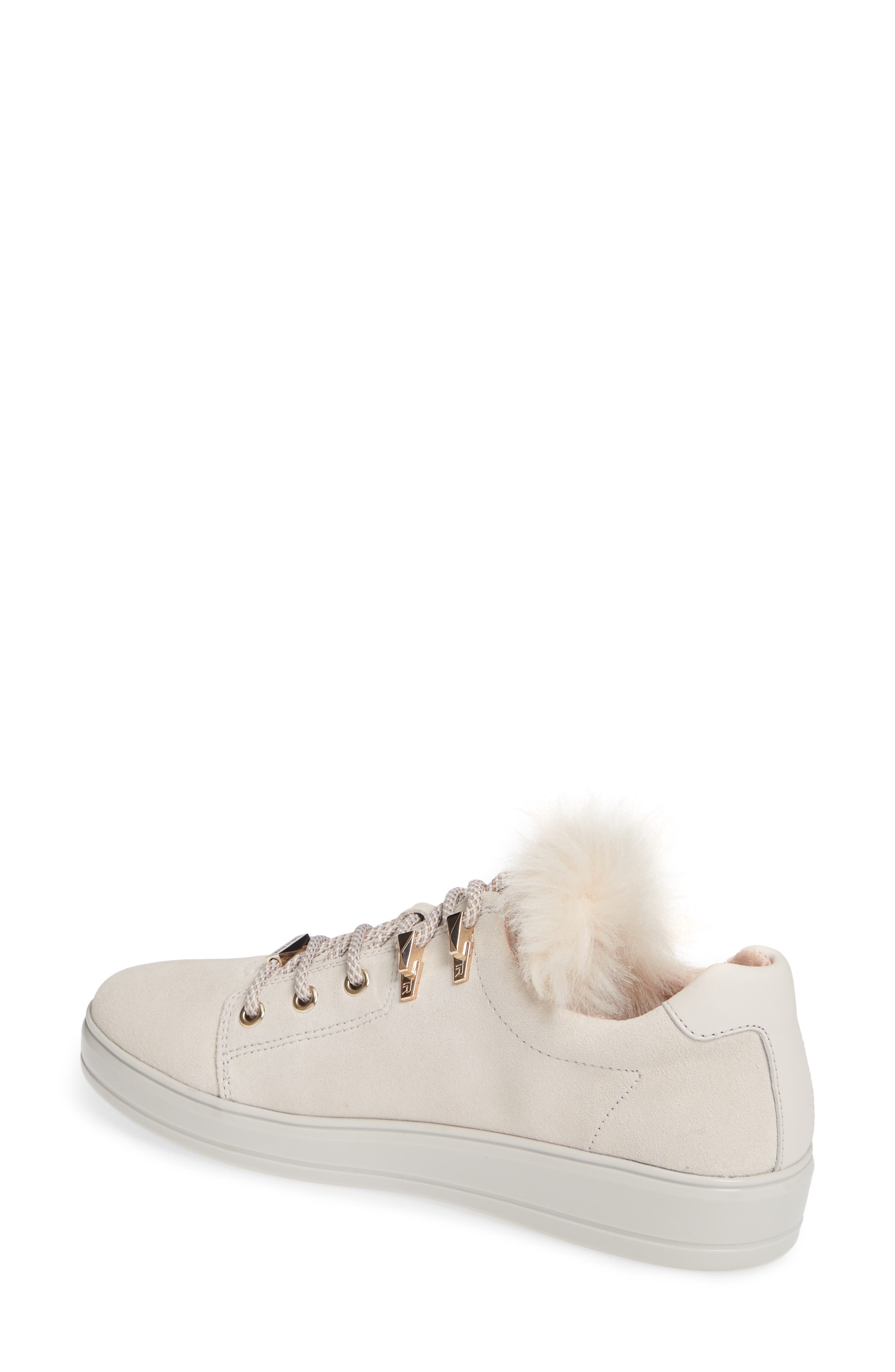 Taryn Rose Georgy Faux Fur Trim Weatherproof Sneaker, Alternate, color, 