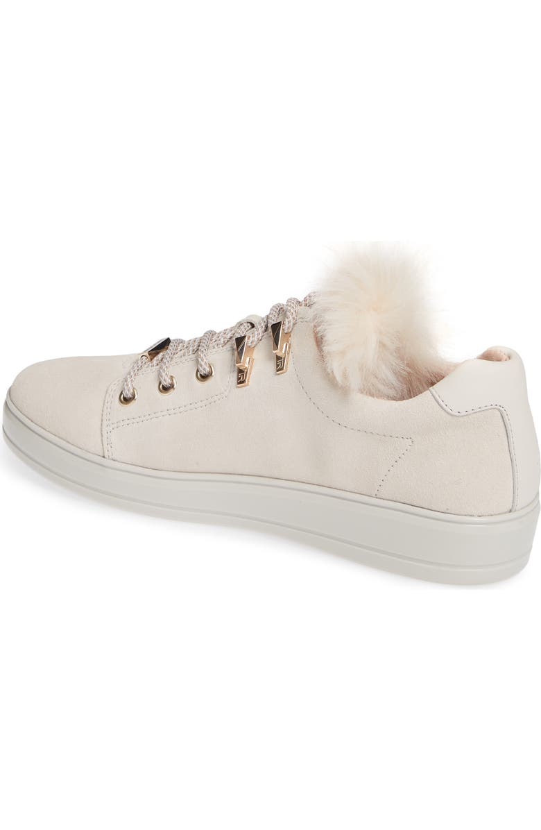 Taryn Rose Georgy Faux Fur Trim Weatherproof Sneaker, Alternate, color,