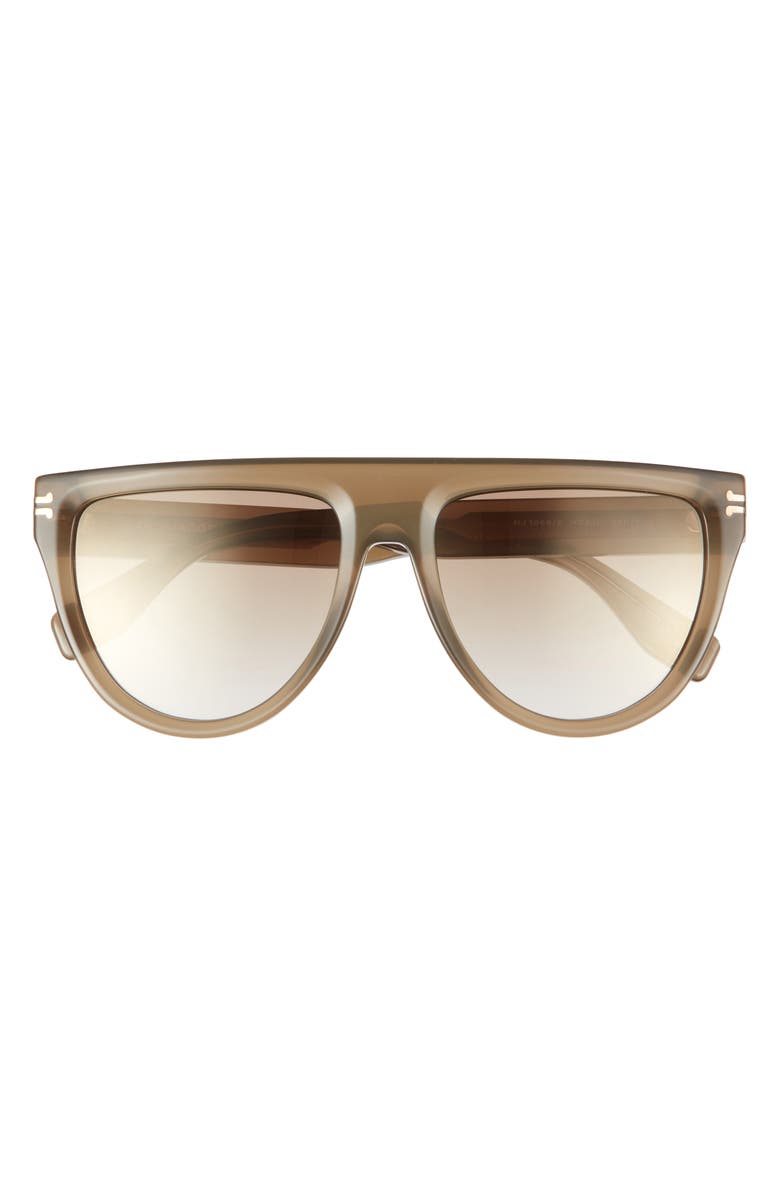 Marc Jacobs 56mm Flat Top Sunglasses, Main, color, Olive/ Brown Fuschia Ms