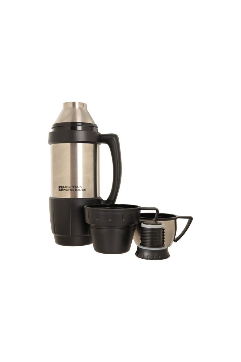 Double-Walled Flask & Cup Set, Alternate, color, Silver