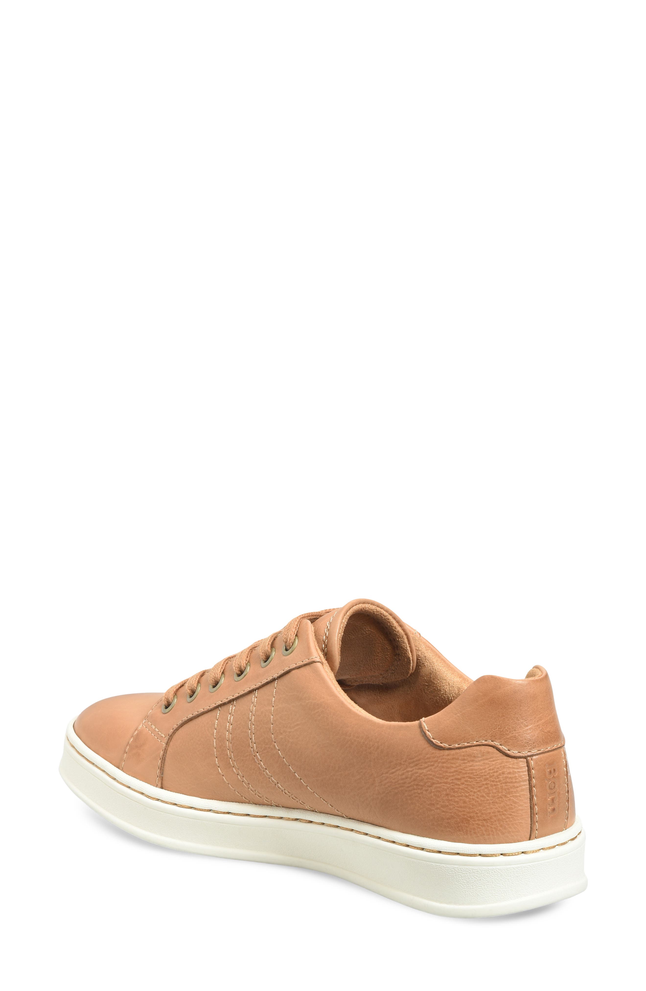 Amina Leather Sneaker, Alternate, color, NATURAL LEATHER