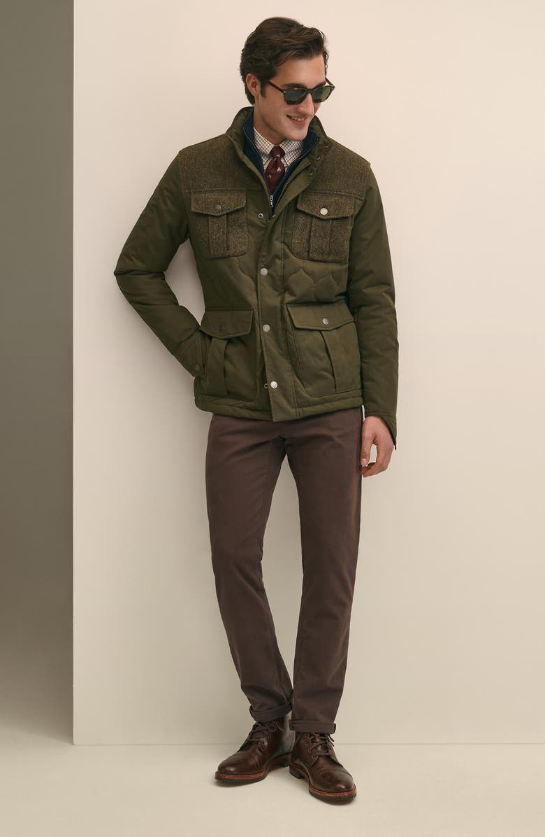 Brooks Brothers Water Resistant Quilted Field Jacket, Alternate, color, Tarmac