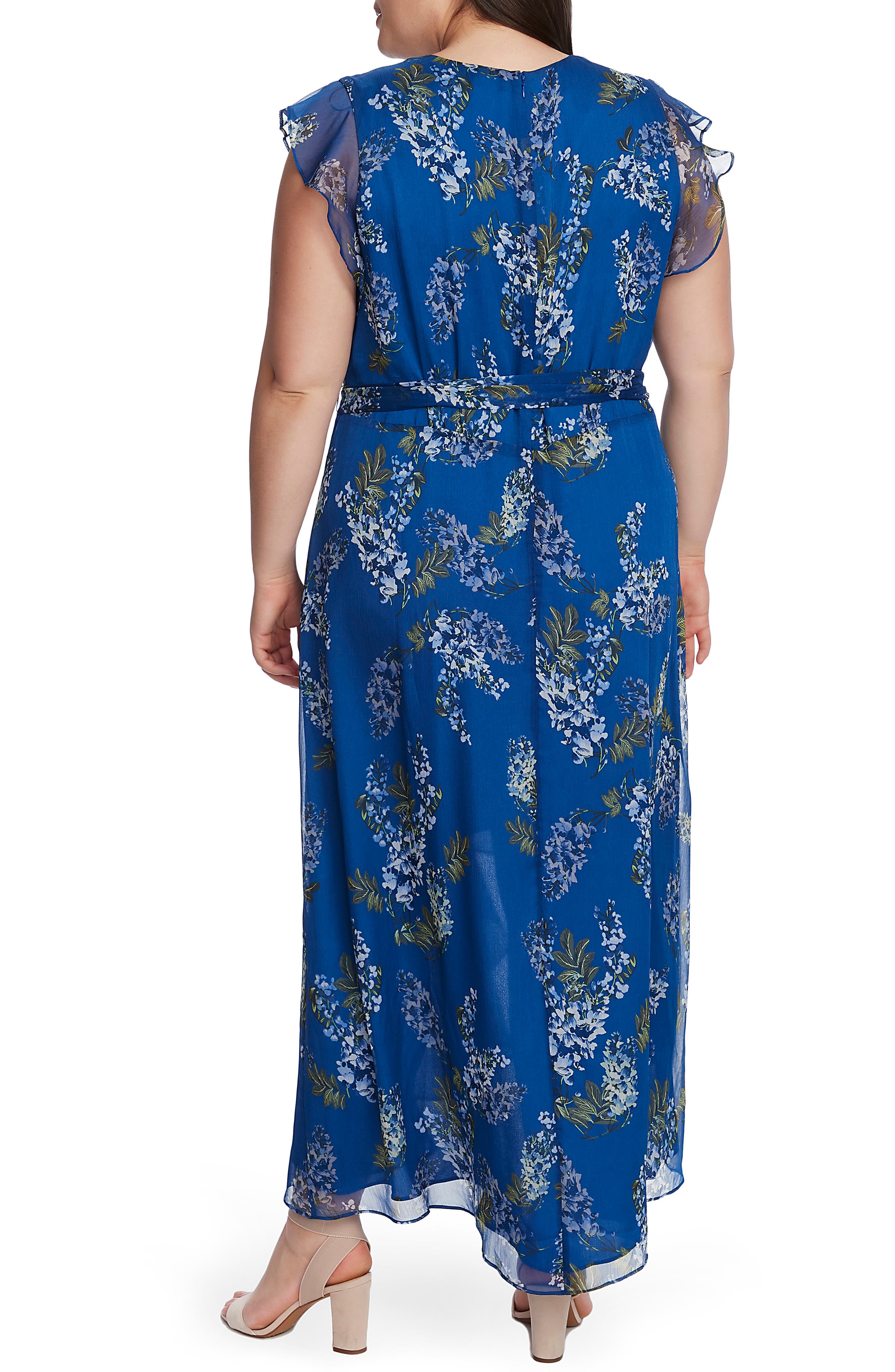 Vince Camuto Weeping Willows Floral Ruffle Dress (Women) | Nordstromrack