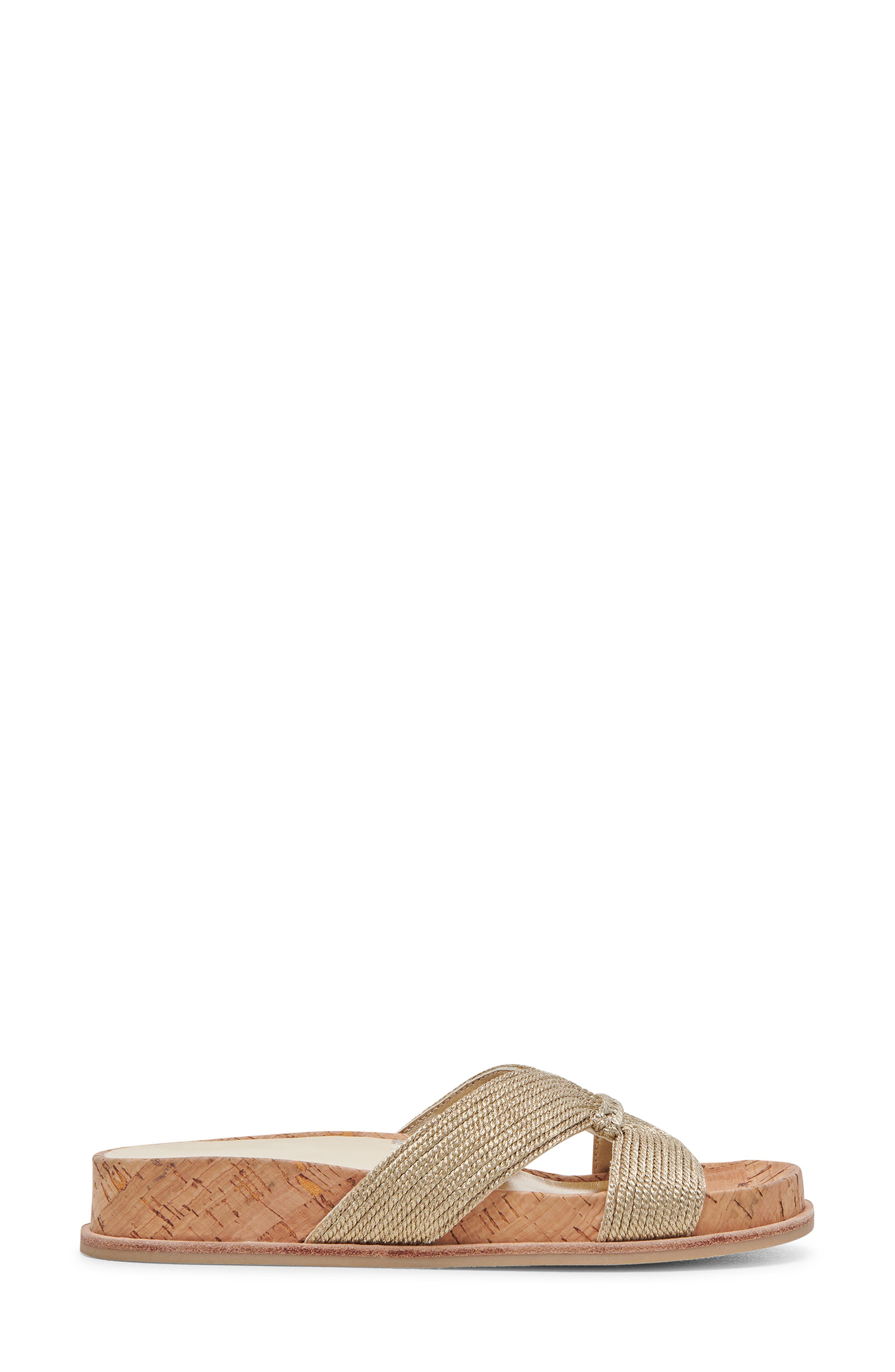 Selda Raffia Slide Sandal, Alternate, color, GOLD RAFFIA