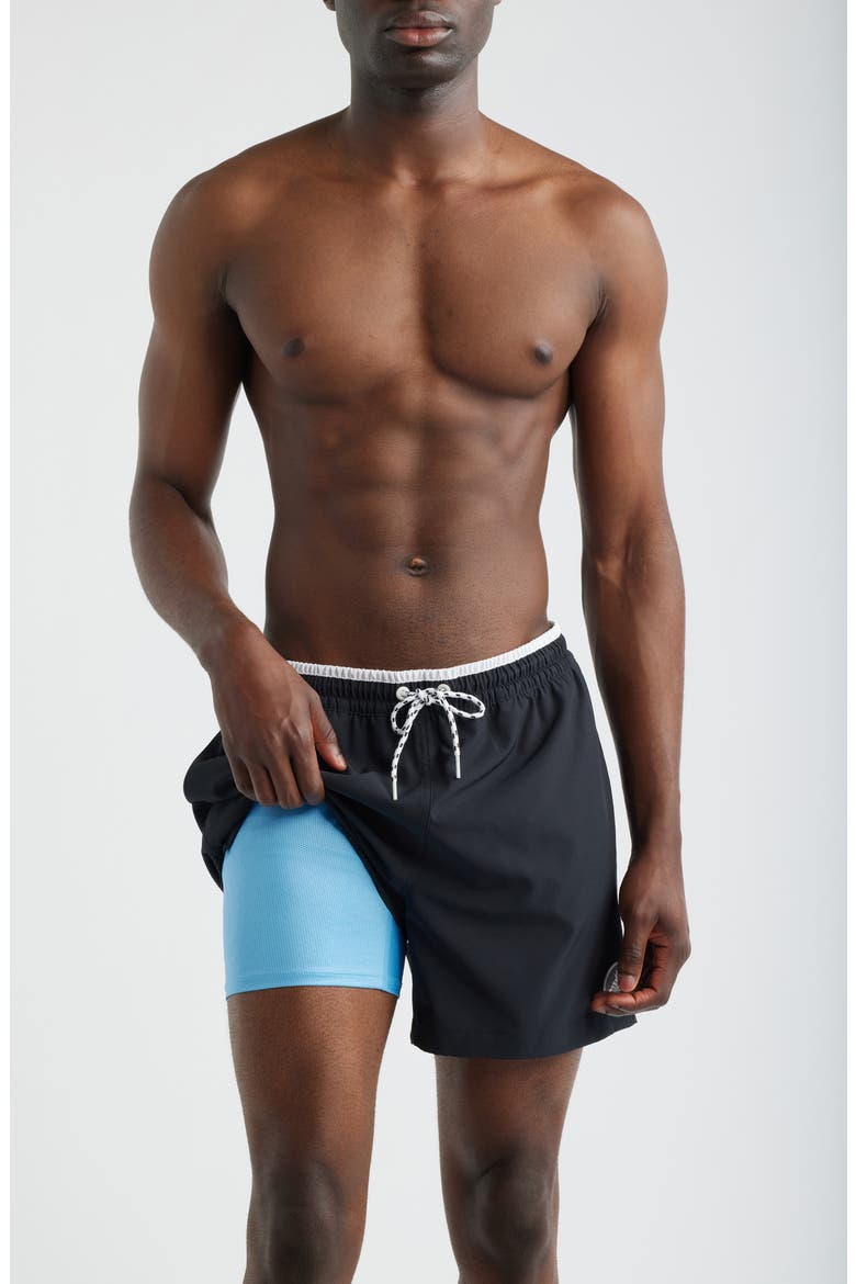 The Capes 5.5-Inch Swim Trunks, Alternate, color, BLACK - SOLID