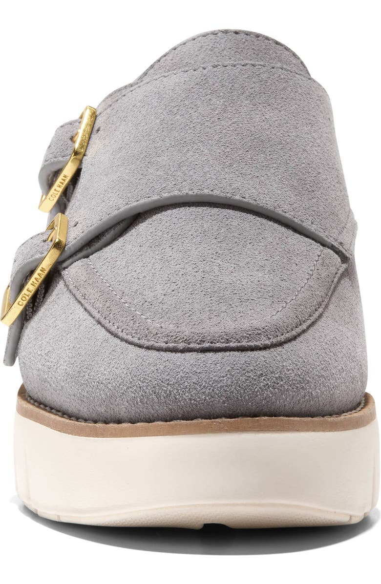 Cole Haan Grand City Platform Monk Sneaker, Alternate, color, Frost Gray Suede/ Ivory