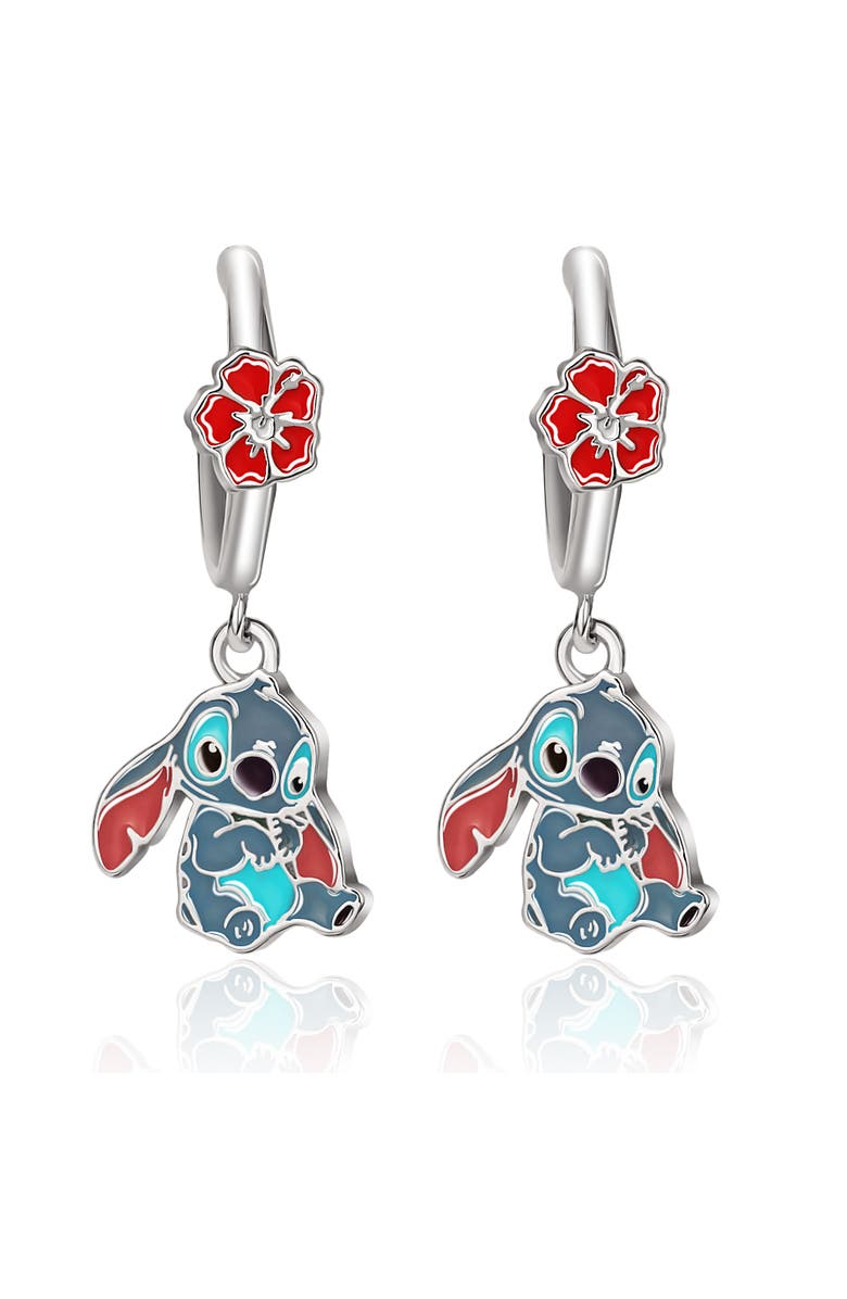 Disney Lilo & Stitch Hoop Earrings, Alternate, color, Blue