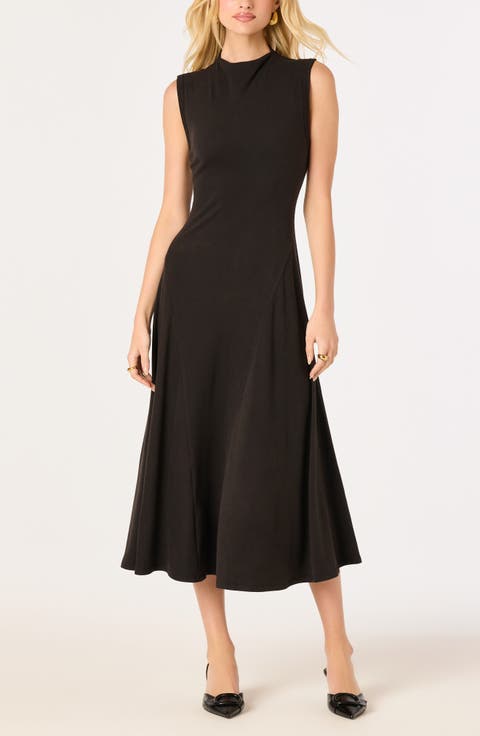 Geraldean Mock Neck Midi Dress
