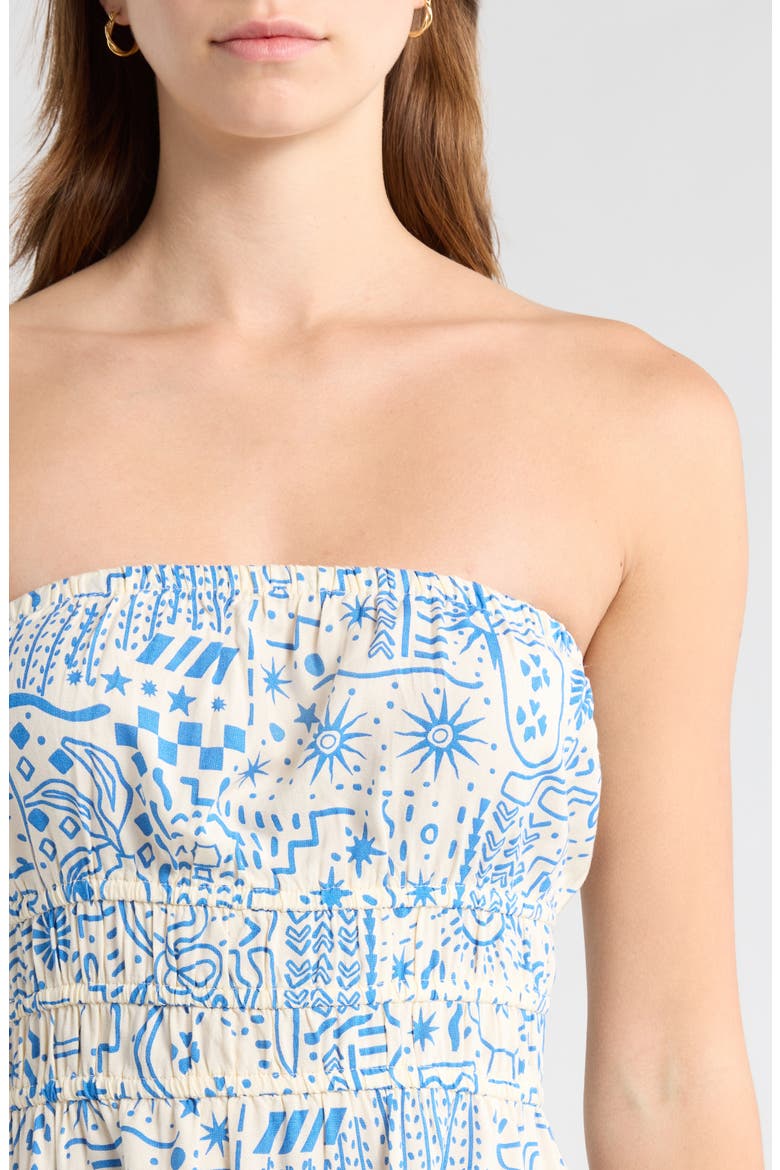 In the Sky Strapless Minidress, Alternate, color, WHITE CAP