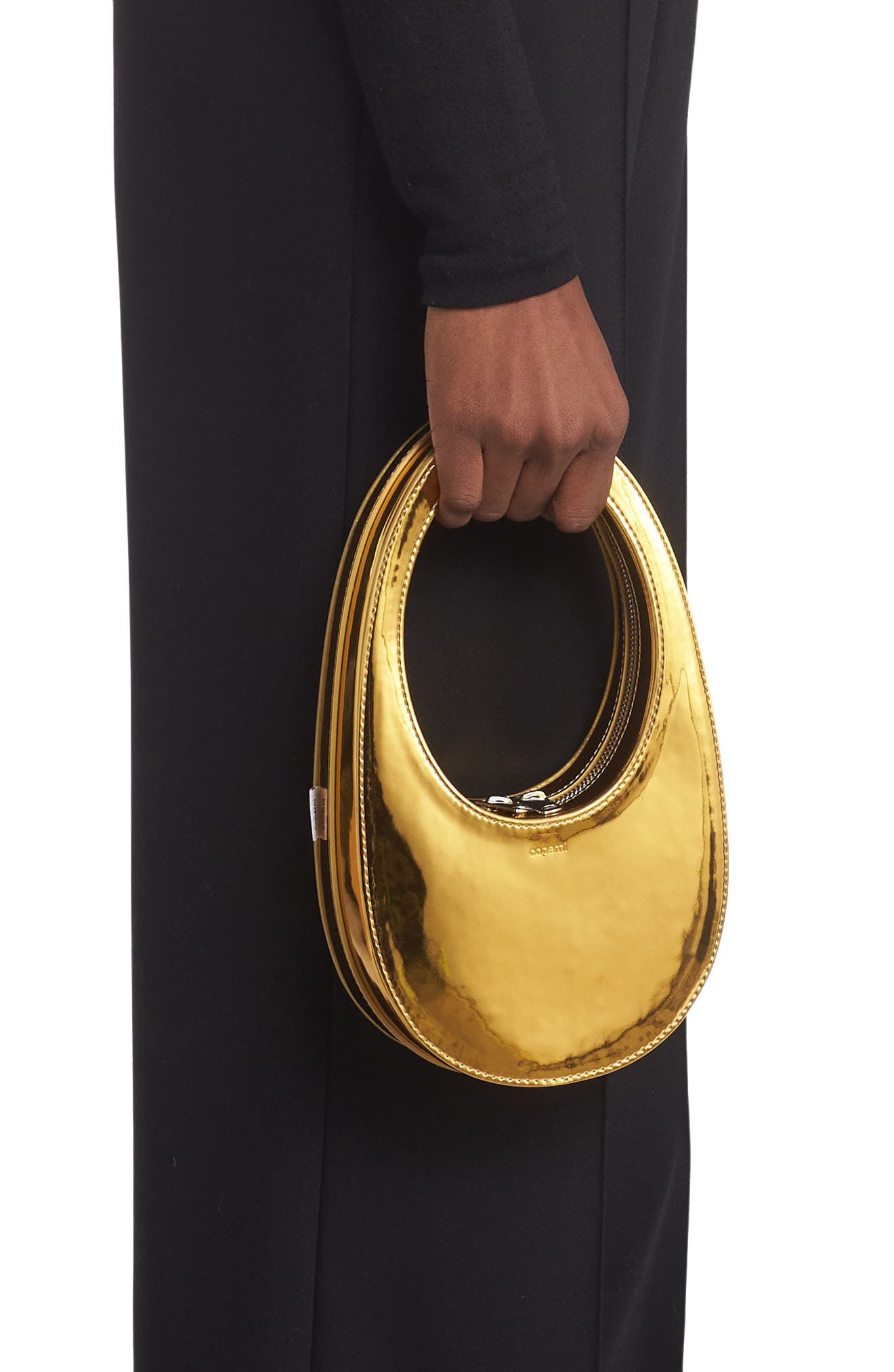 Coperni Mini Swipe Metallic Bag, Alternate, color, 