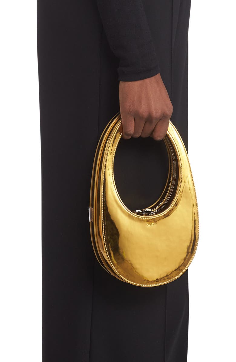 Coperni Mini Swipe Metallic Bag, Alternate, color,