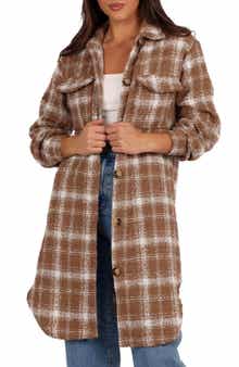 Petal & Pup Dion Plaid Longline Shacket