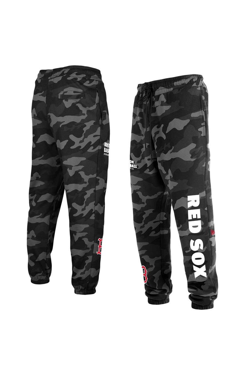 New Era Men's New Era Black Boston Red Sox Camo Jogger Pants, Main, color, Black