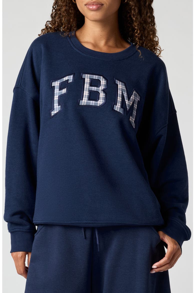 Graphic Oversized Sweatshirt, Main, color, NAVY