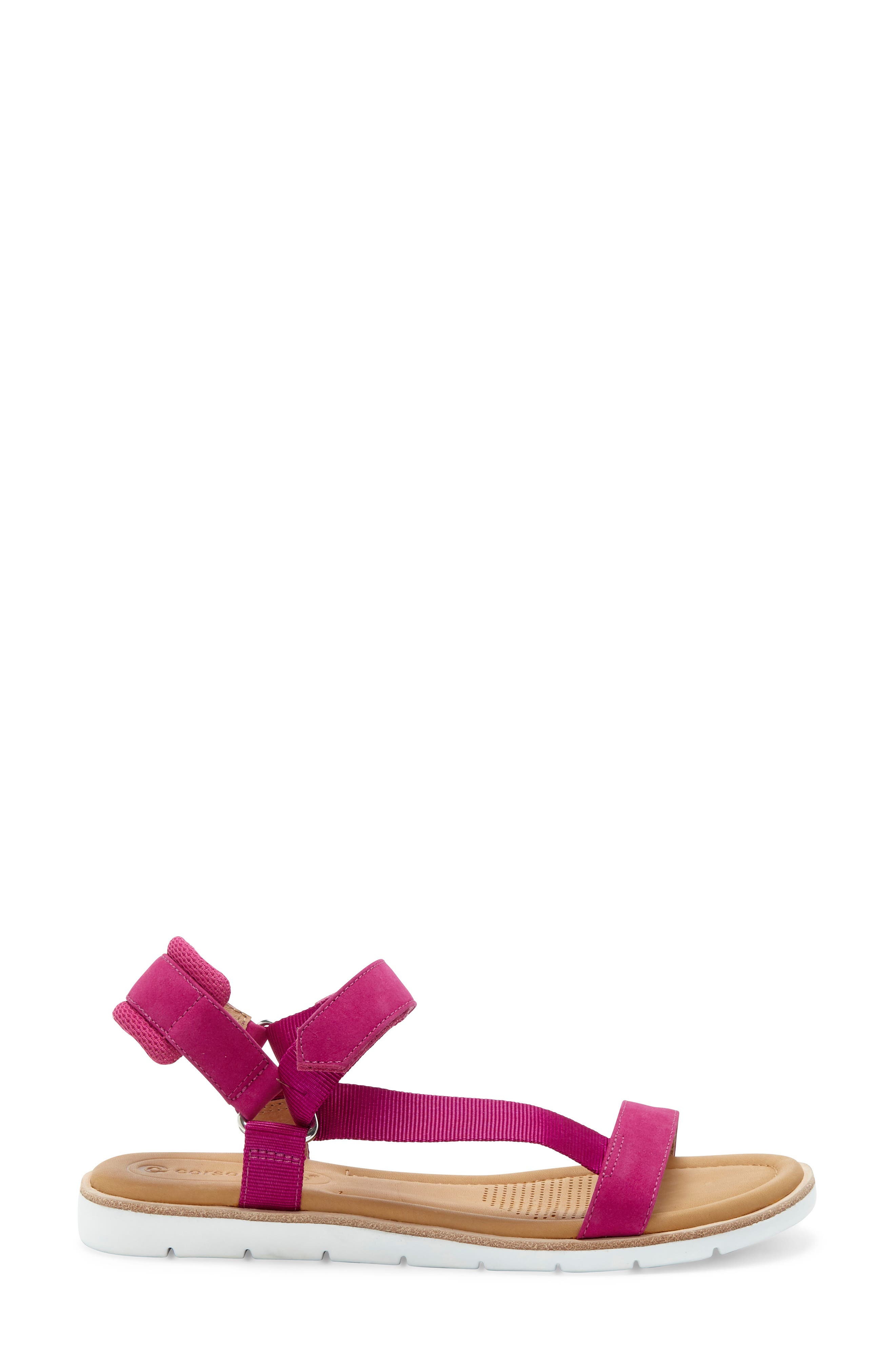 Brawyn Sandal, Alternate, color, FUCHSIA FEST NUBUCK LEATHER
