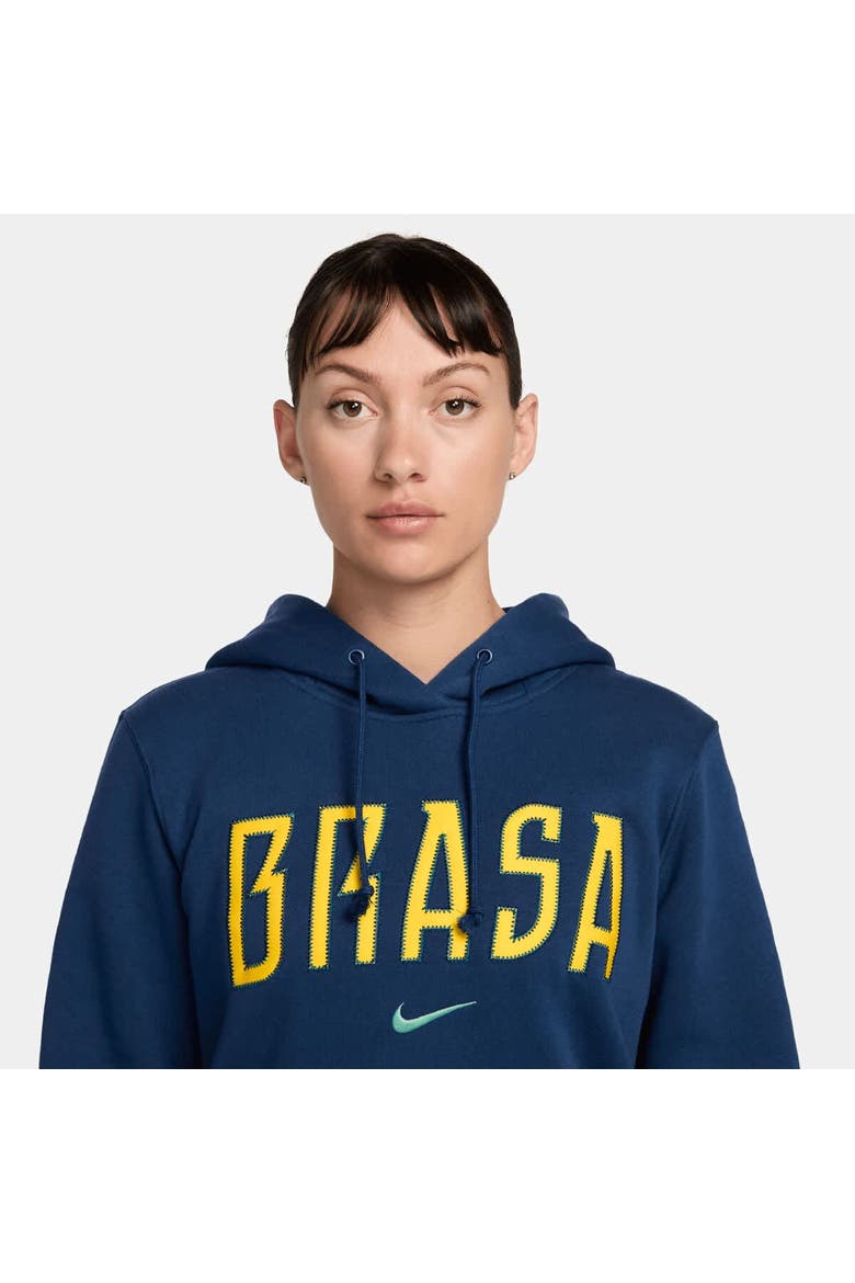 Women's Nike Blue Brazil National Team Phoenix Fleece Hoodie, Alternate, color, Blue