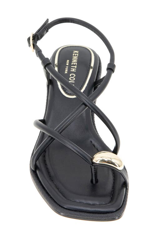 Kenneth Cole Gatlyn Ankle Strap Kitten Heel Sandal In Black