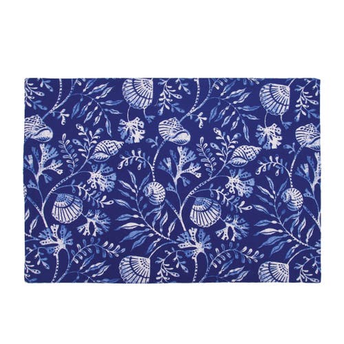 C & F Home C&f Home Blue Reef Reversible Graphic Print Machine Washable Hemstitch Napkins Set Of 6 In Blue