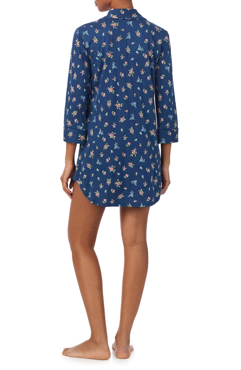 Lauren Ralph Lauren Print Cotton Blend Sleep Shirt, Alternate, color,