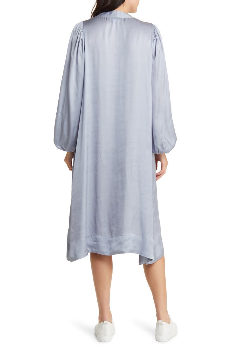 Nalo Long Sleeve Satin Shift Dress, Alternate, color, ASHLEY BLUE