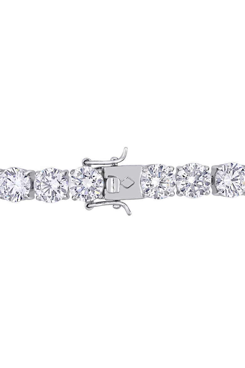 Cubic Zirconia Tennis Bracelet Sterling Silver, Alternate, color, Sterling Silver
