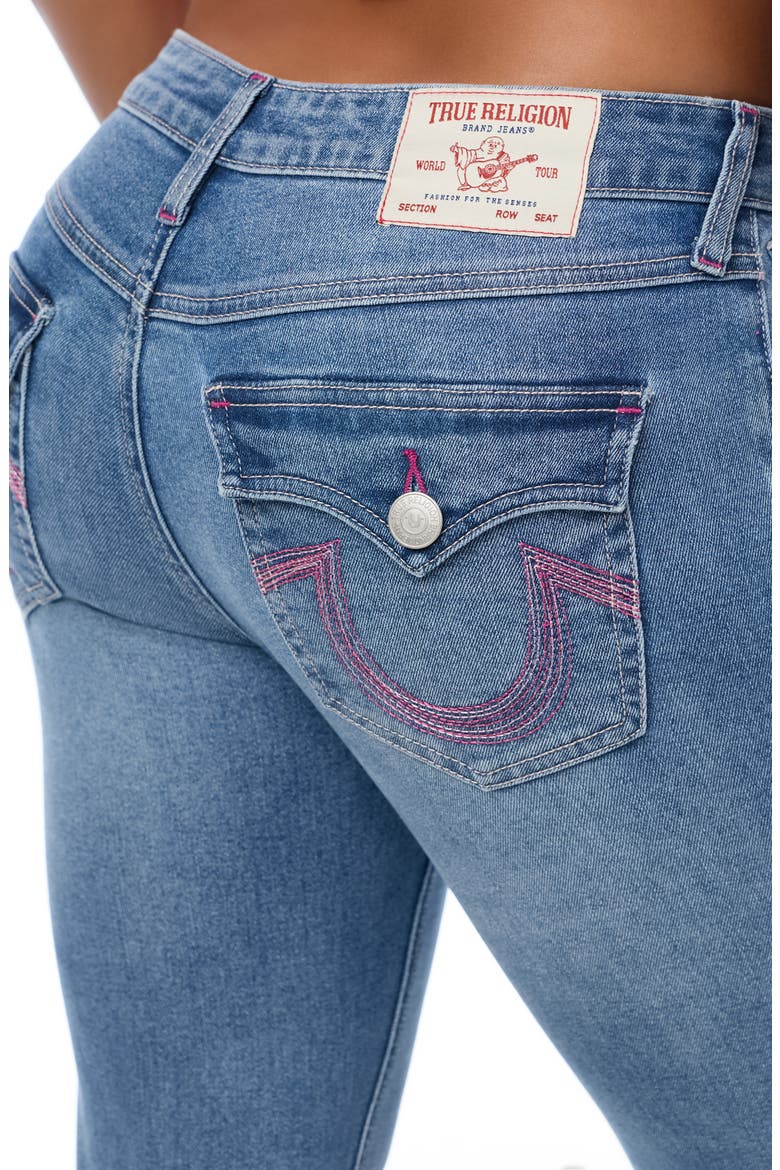 Joey Flap Flare Jeans, Alternate, color, MEDIUM RODEO BLUE WASH