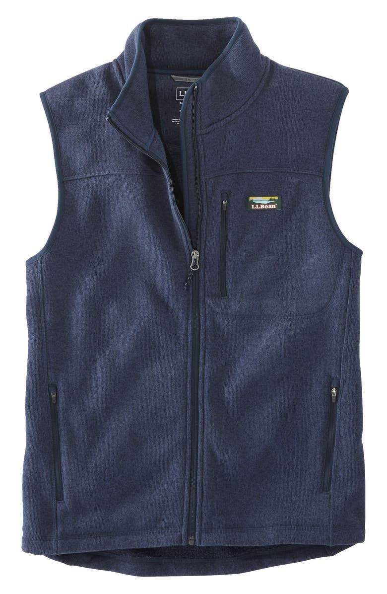 L.L.Bean Sweater Fleece Vest, Main, color, Bright Navy