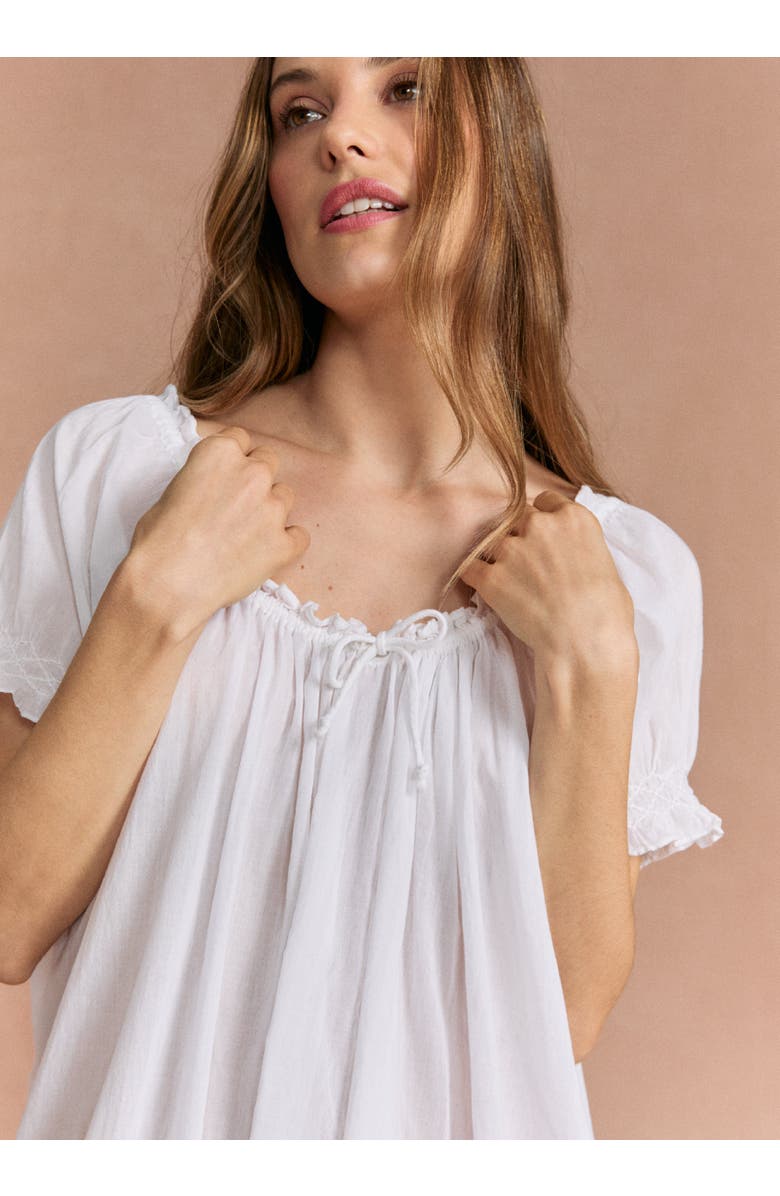 If Only If Clover Nightdress, Alternate, color, White